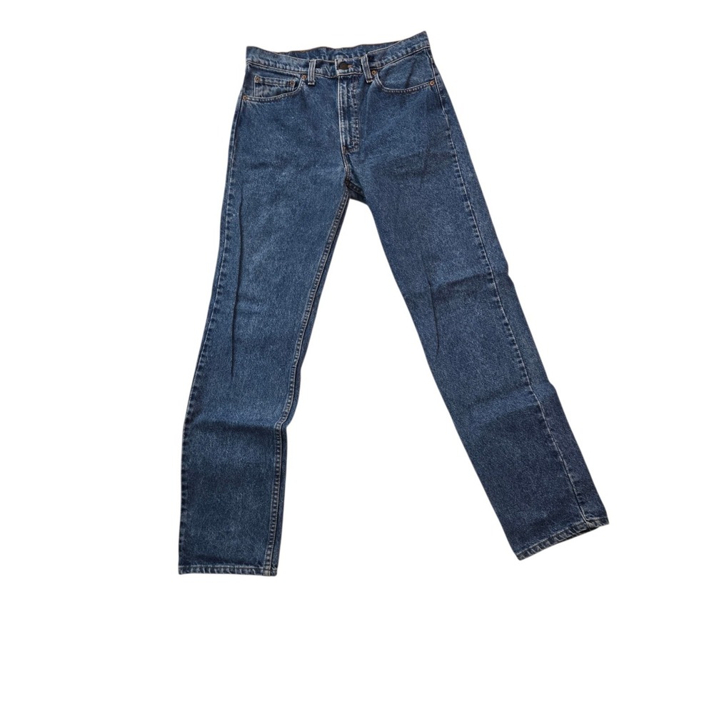 Vintage Levi's 505 Button Fly Straight Leg Denim Jeans Size 34 x 36 1980s